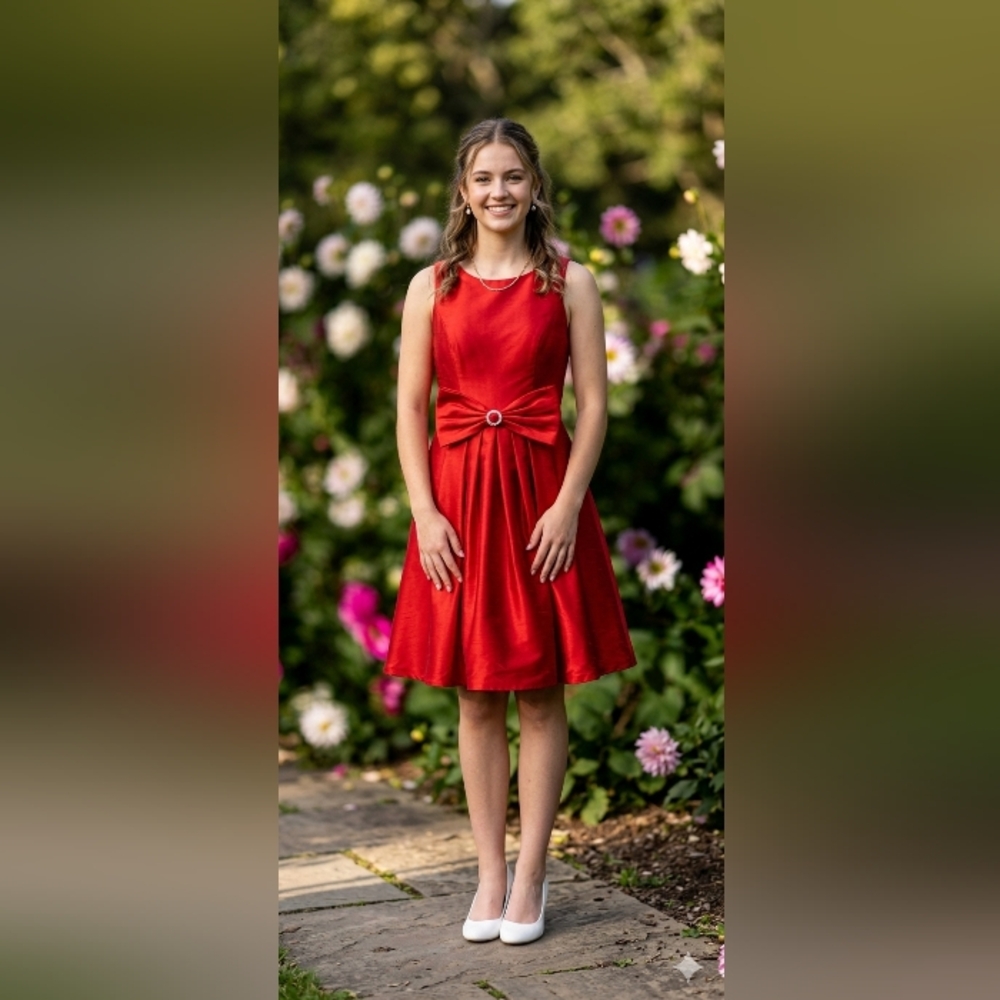 Elegant Red Kids Dress